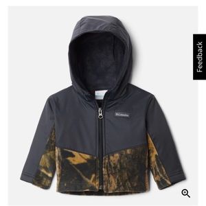 Columbia fleece baby jacket  black 6-12 months